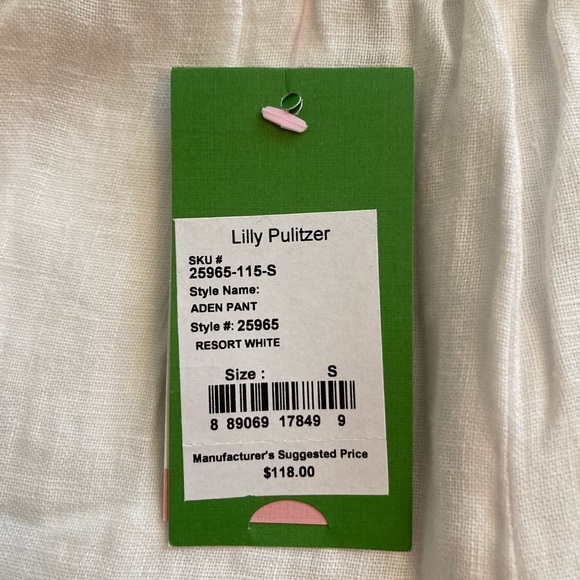 NWT Lilly Pulitzer Aden Linen Pant - Picture 7 of 7